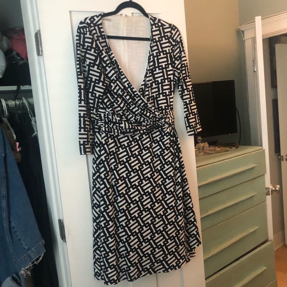 Maggie London Faux Wrap Dress